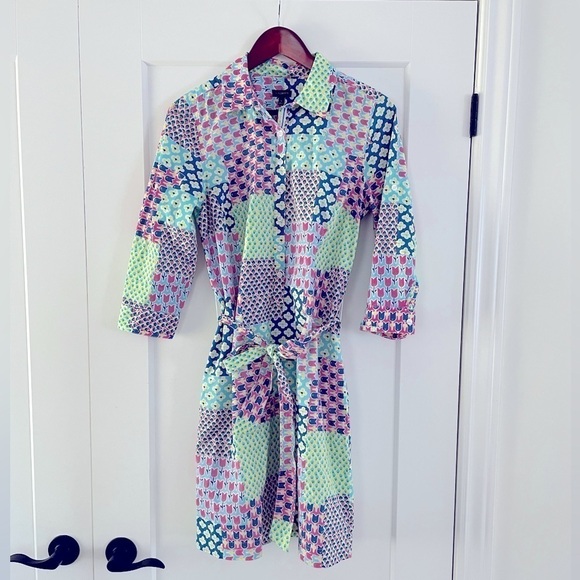 Talbots Belted Shirt Dress size 6 petites - Picture 3 of 12